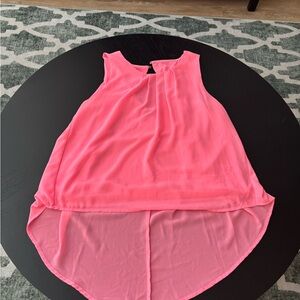 fab'rik Pink Sleeveless High-Low Top
